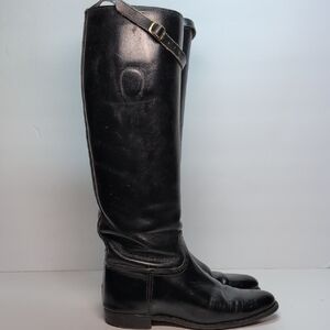 Tall vintage black equestrian riding boots womans size 6